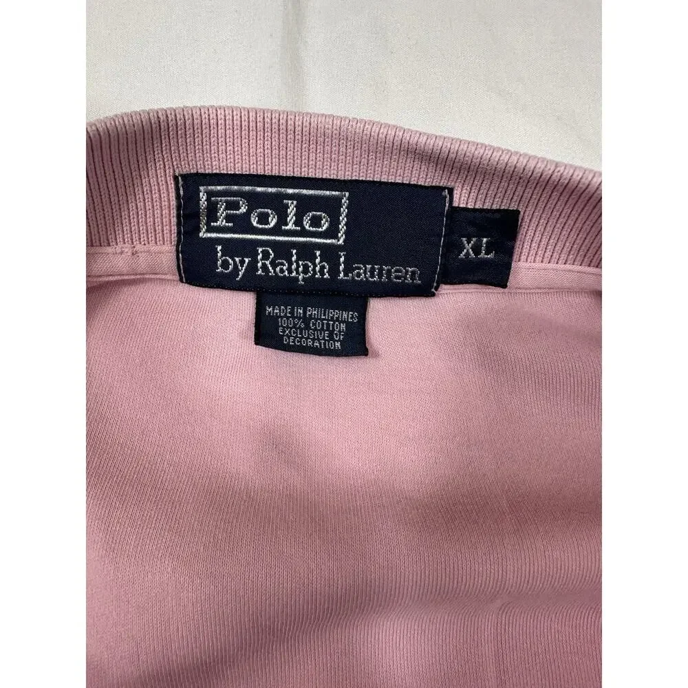 Polo by Ralph Lauren Mens Classic Fit Polo Shirt Size XL Pink W/ Pony Logo